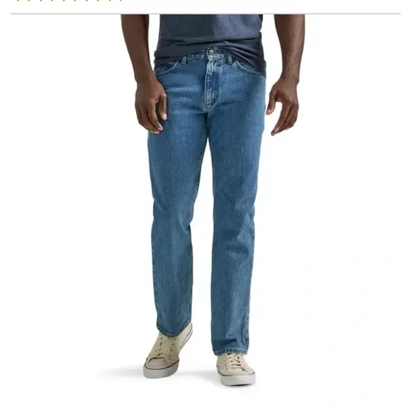 NWT Lee Men's Regular Fit Straight Leg Jeans, 34x32, Pepper Stone - Picture 6 of 6